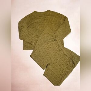 PrettyGarden Quilted 2 Piece Lounge Set XL Green